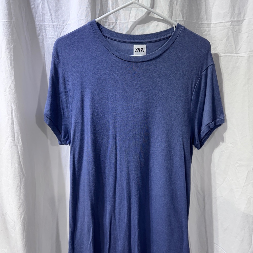 Zara Men's Blue T-Shirt